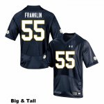 Notre Dame Fighting Irish Men's Ja'Mion Franklin #55 Navy Under Armour Authentic Stitched Big & Tall College NCAA Football Jersey MUC4299AC